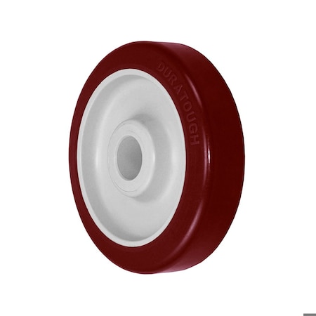 Durastar Wheel, 5X1.25 Duratough Polyurethane, PolyolefinMaroon, Gray, 7/8 Pla 514PTU89J